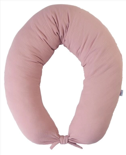 Babymatex mousseline voedingskussen Moon oudroze 260 cm