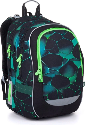 Schoolrugzak Topgal Coda met groene accenten