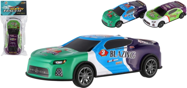 Raceauto met vliegwiel 17 cm – sportief plastic autootje