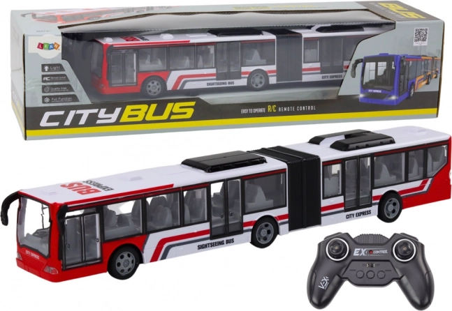 Leuke RC stadsbus rood-wit