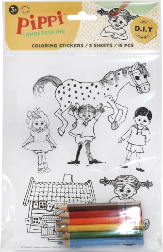 Creatieve stickerkleurset Pippi Langkous