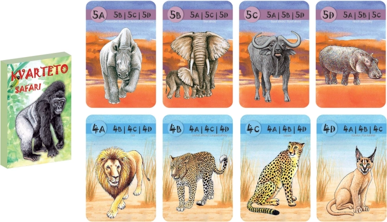 Safari kwartetkaarten