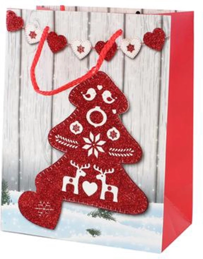 Papieren kerstcadeautas Toro 23 × 18 × 10 cm, mix motieven