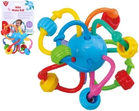 Rammelaar – verstrengelde bal van plastic 12 cm op kaart 6m+