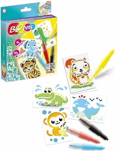 Blopens mini set dieren – creatief airbrushset voor kinderen
