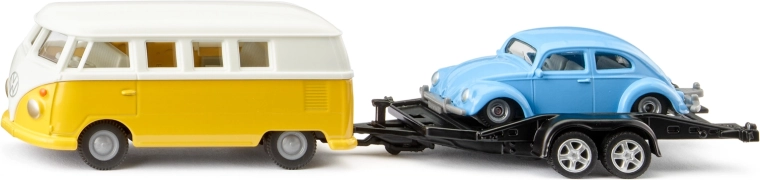 Siku Super – Volkswagen T1 met aanhanger en Kever 1:50