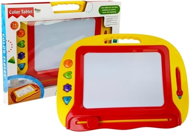 Magische rode tekentafel met stempels