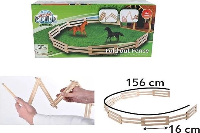 Houten dierenomheining 156 cm 1:24 Kids Globe