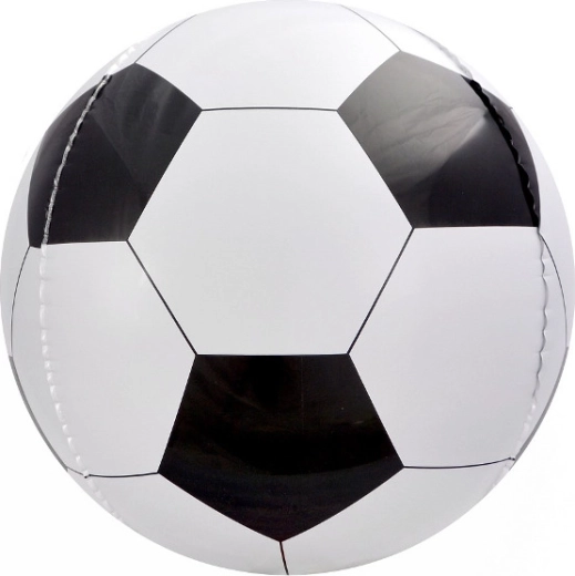Folieballon 16" voetbal zwart‑wit