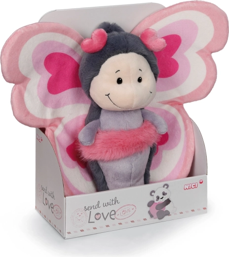 NICI pluchen vlindertje Love in geschenkdoos 21 cm