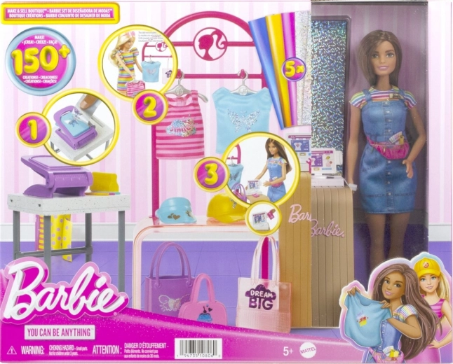 Barbie Modestudio met pop HKT78