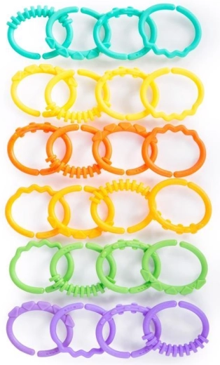 Bright Starts bijtring- en koppelbare C-ringen, set van 24 stuks
