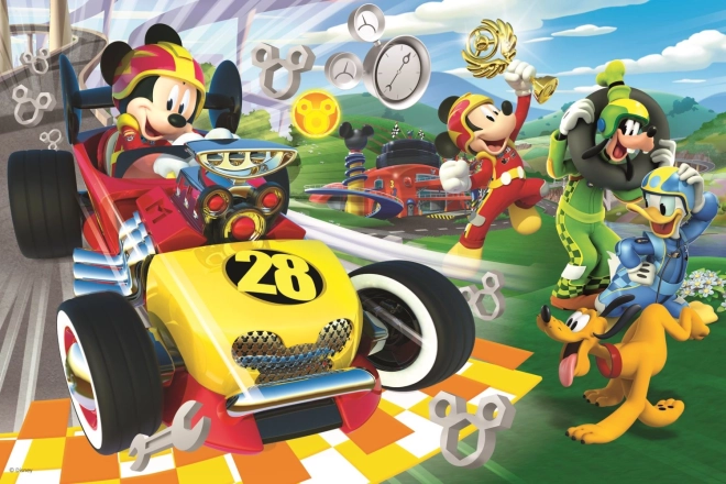 Puzzel TREFL Mickey en de Raceauto’s 60 stukjes