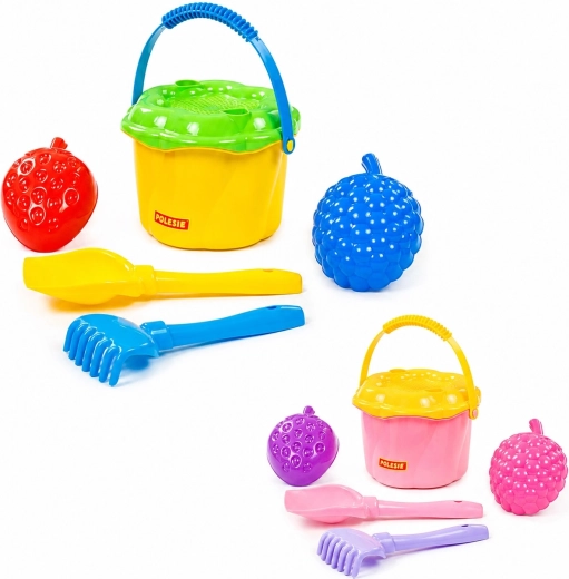 Kinderzandset met emmer en zeef (6 delen)
