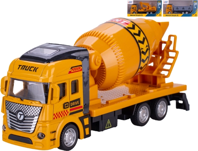 Metalen bouwvoertuig 19 cm met terugtrekfunctie