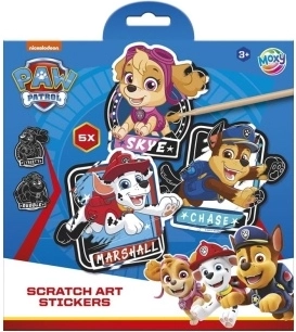 Kraslaag-stickers Paw Patrol – set van 5 stuks