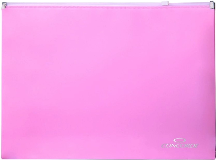 Documentenmappen met rits A4 pastelroze CONCORDE