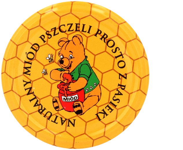 Set deksels voor wecken 82 mm met honingraat- en beertjesmotief, 10 stuks