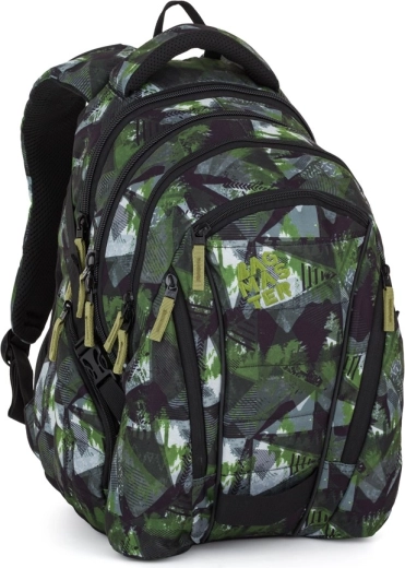Bagmaster studentenrugzak groen-grijs