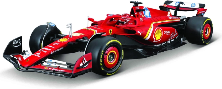 modelbouwset bburago 1:24 ferrari f1 sf24 2024 charles leclerc met standaard