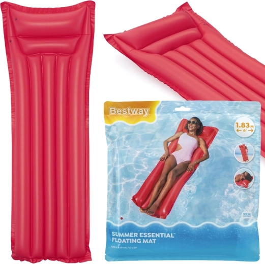 Opblaasbaar ligbed BESTWAY, rood 183 × 69 cm