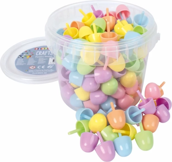 Playbox kleurrijke doppenmozaïek 125 stuks