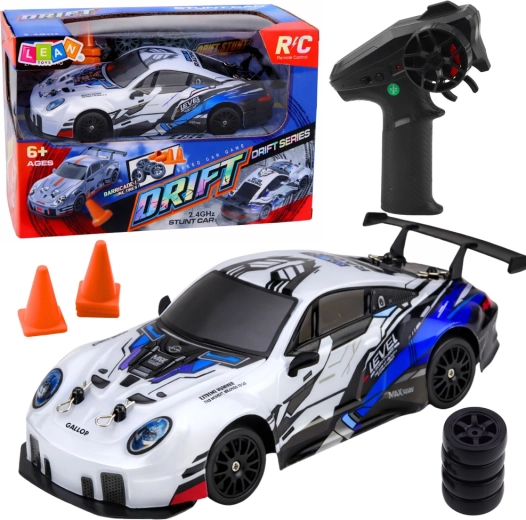 RC-driftauto 1:24, 2,4 GHz, 4WD, LED – blauw