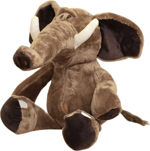 Pluchen olifant met grote oren bruin 22 cm