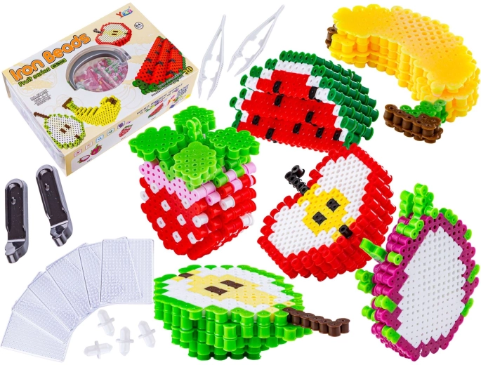 Strijkkralen 3D – fruit, set 3000 stuks