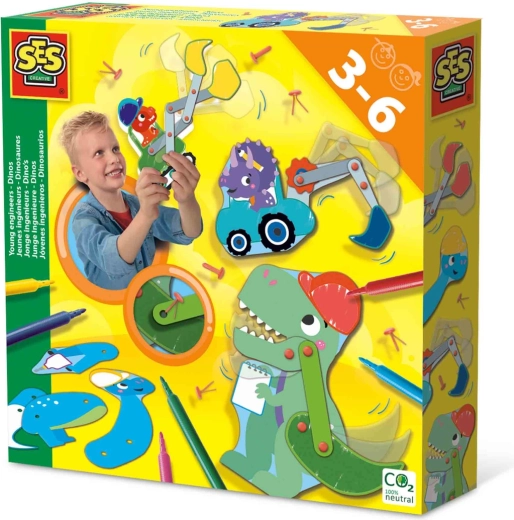 Kinderknutselset dinosaurussen in beweging