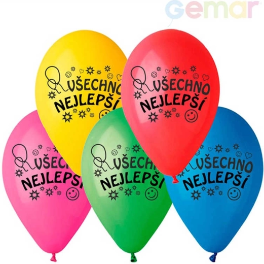 Gemar latex ballon met opdruk “Alles beste” 26 cm - 1 stuk