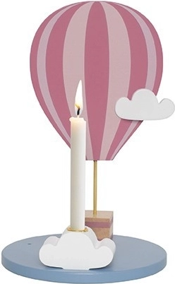 Jabadabado kaarsenhouder luchtballon roze