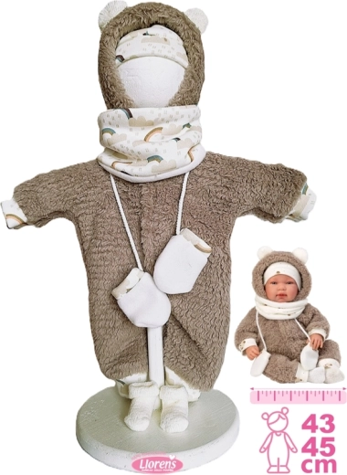 Llorens outfit voor pop New Born 43–45 cm, 5-delige set