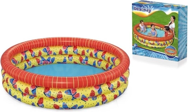 Kinder opblaasbaar zwembadje met vlinders 168 × 38 cm
