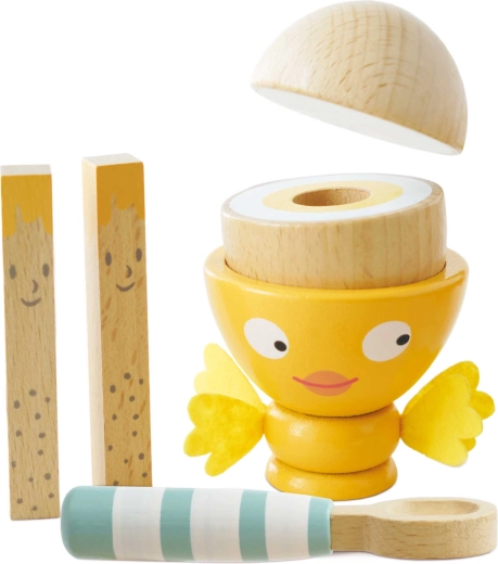 Houten eierdop met open te maken ei Le Toy Van