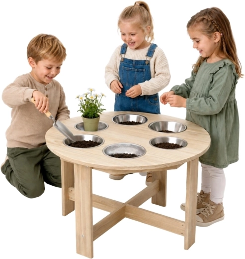 Classic World educatieve tuintafel met 6 functies voor spelen met zand, water en steentjes