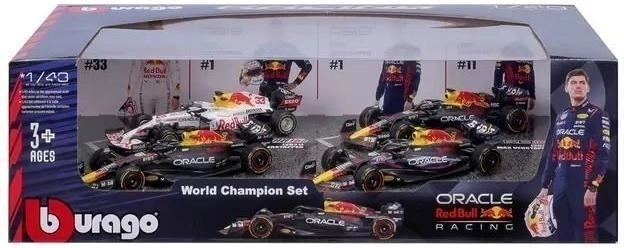 Bburago 1:43 Formula 1 Red Bull Racing RB20 4-pack (2024) – Verstappen & Pérez
