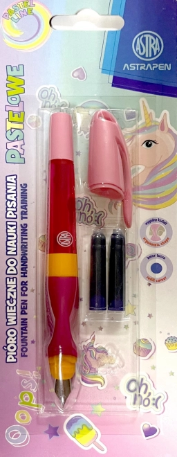 Astra vulpen eenhoorn, blauwe inkt, 2 vullingen