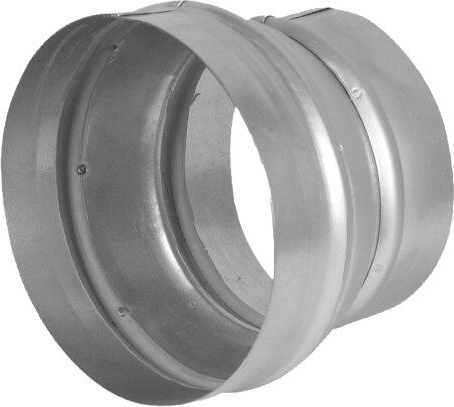 Metalen reducer 100/125 mm voor ronde leidingen