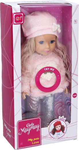 Pop met muts 36 cm - 1 stuk