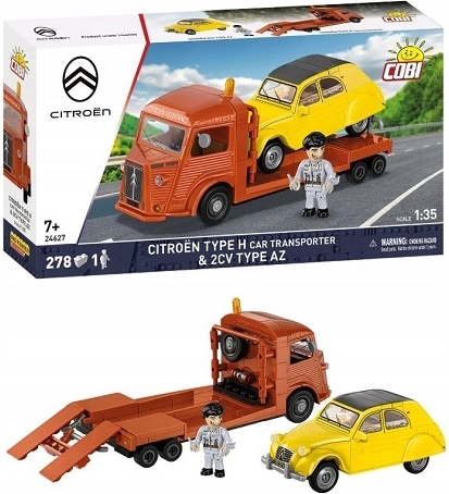 Cobi Citroën Type H auto transporter en Citroën 2CV AZ bouwset (278 onderdelen)