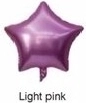 Folieballon Ster lichtroze 45 cm