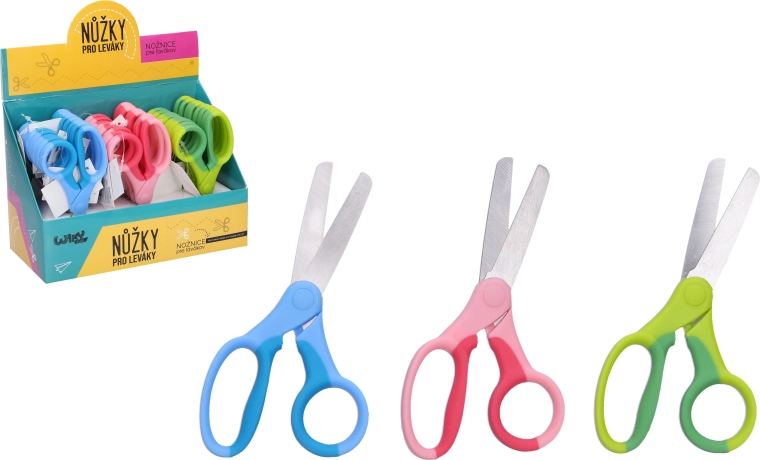 Linkshandige schaar 13 cm – tweekleurig