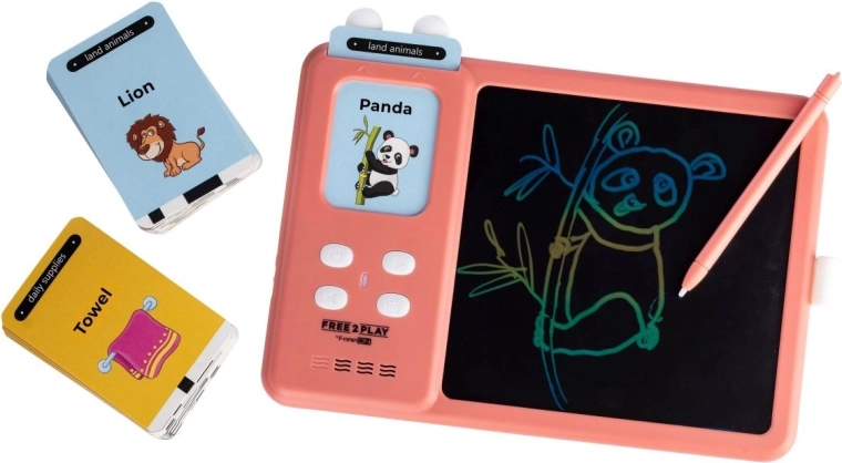 FREEON Free2Play interactieve 2-in-1 lcd-tablet voor het leren van Engels Kiddigit roze