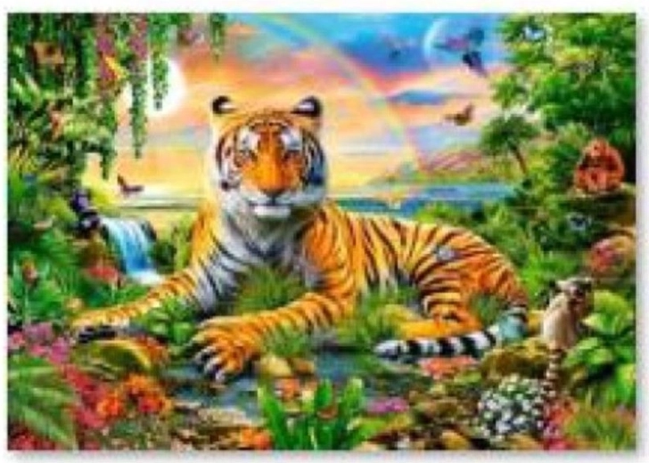 Diamantmozaïek (diamond painting) tijger 40 × 30 cm - 1 stuk