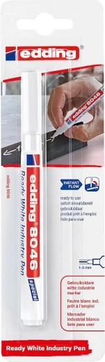 Permanente witte marker Edding 8046 Ready, blister