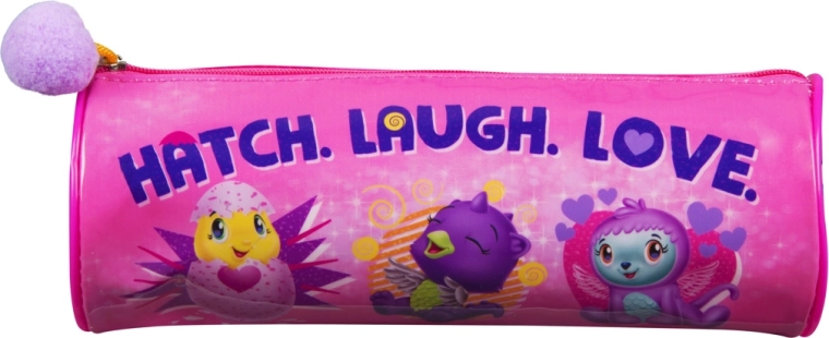 Ovale etui met rits en pompon Hatchimals