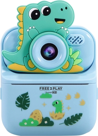 FREEON Free2Play digitale kindercamera met directe afdrukfunctie Dinosaur