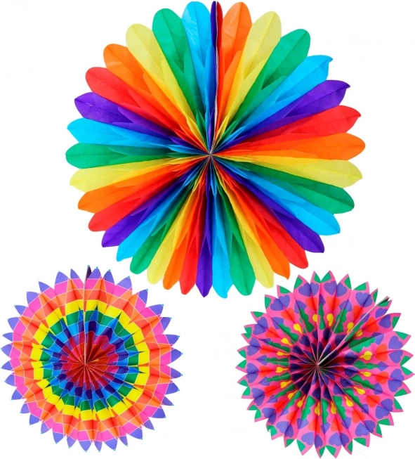 Papieren hangdecoratie 50 cm – mix kleuren