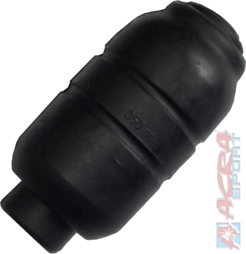 Acra trainingsrubberen werpgranaat 350 g, 12 cm - 1 stuk